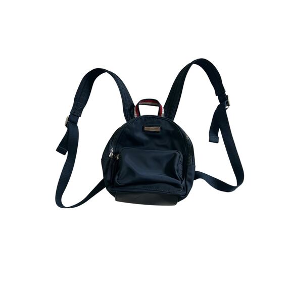 Y2K Mini Backpack Purse Tommy Hilfiger Navy Nylon Preppy Classic - Picture 5 of 9